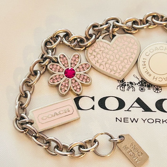 Coach Y2K Heart And Flower Charm Bracelet - Picture 12 of 13